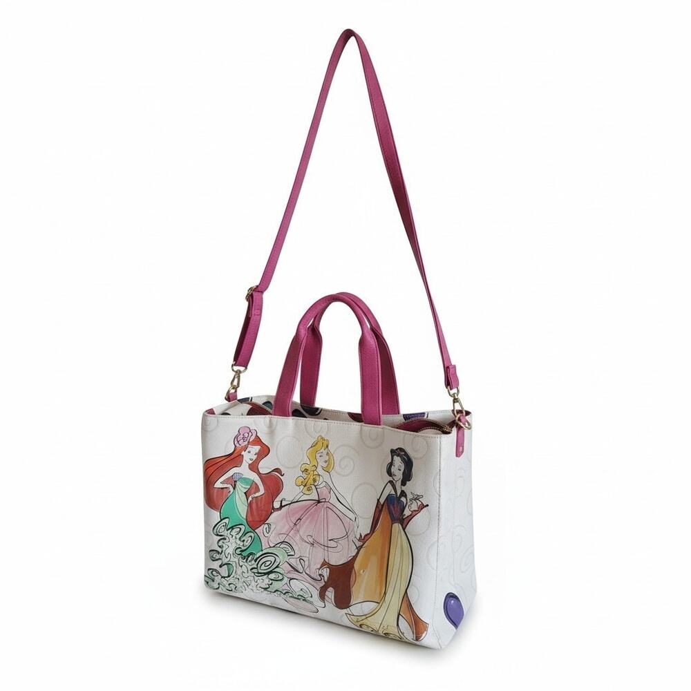 Disney Princess Ariel Aurora Snow White Satchel Tote Crossbody Bag